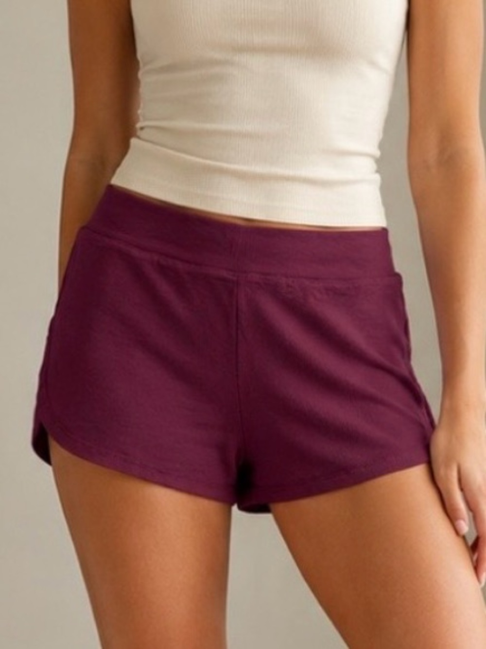 ATHLETA Well Rested Rib Sleep Shorts Sz L